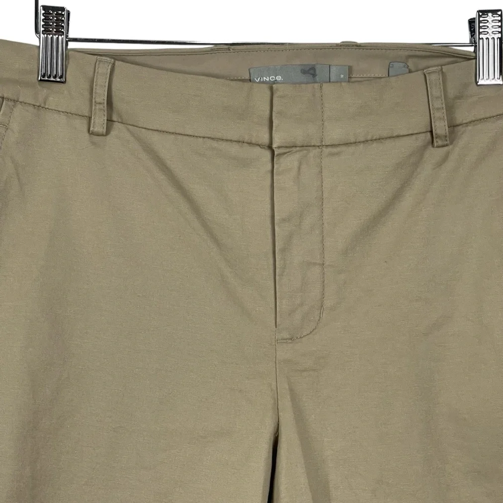 Vince Bermuda Shorts Side Buckle Cotton Size 12 NEW - Picture 3 of 10